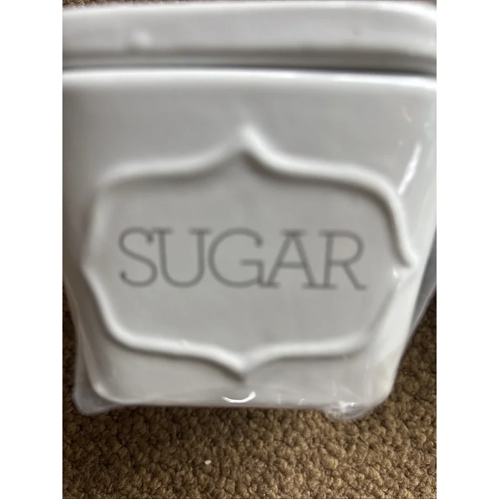 Threshold Cream Sugar  Jar Bowl Porcelain Ceramic Stoneware White
